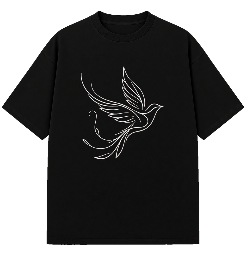 Bird - Embroidered Oversized T-Shirt