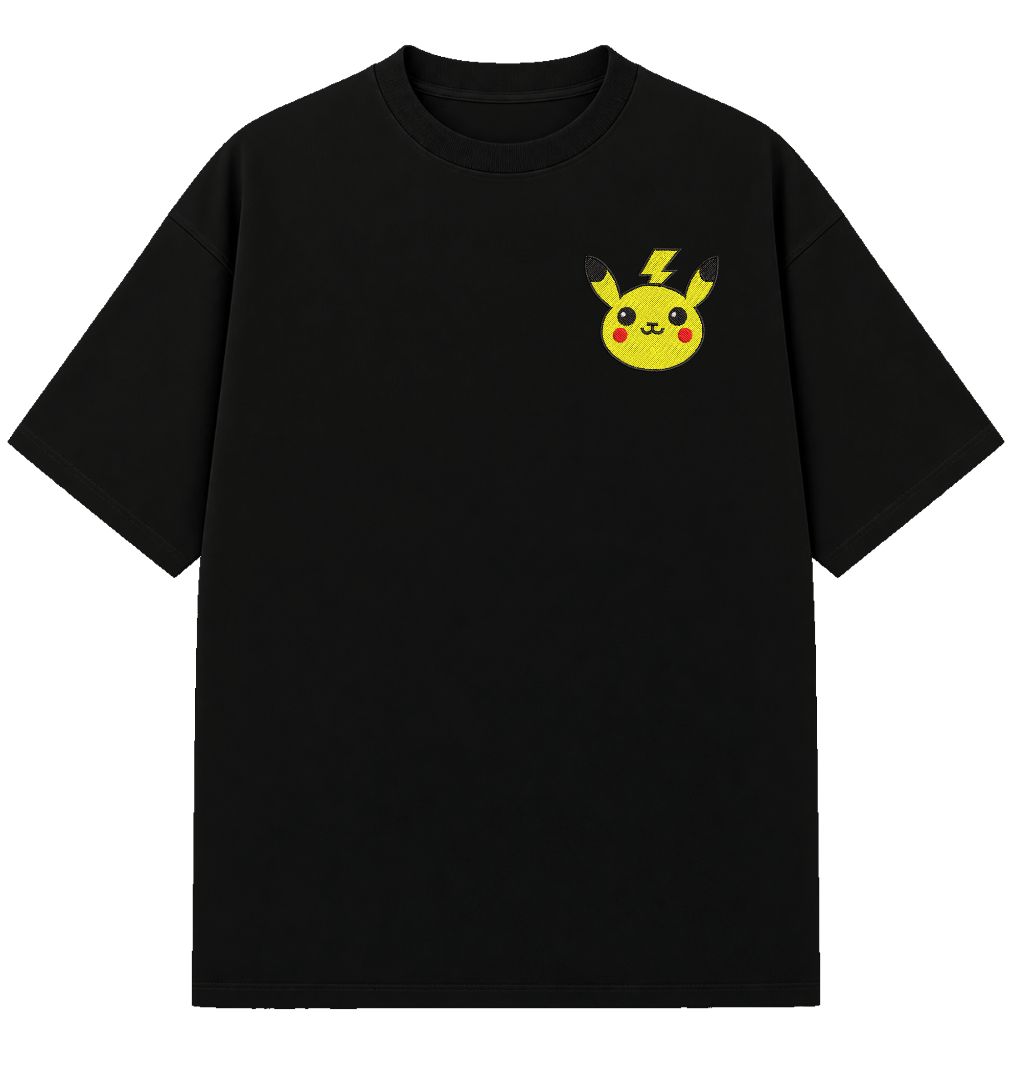 Pikachu - Embroidered Oversized T-Shirt