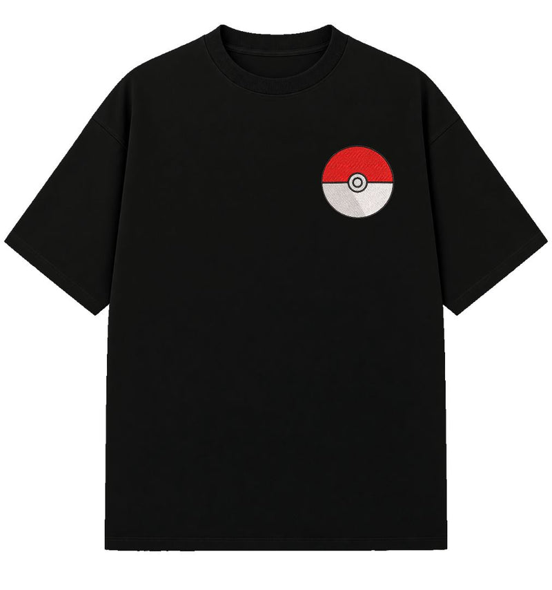 Pokeball - Embroidered Oversized T-Shirt