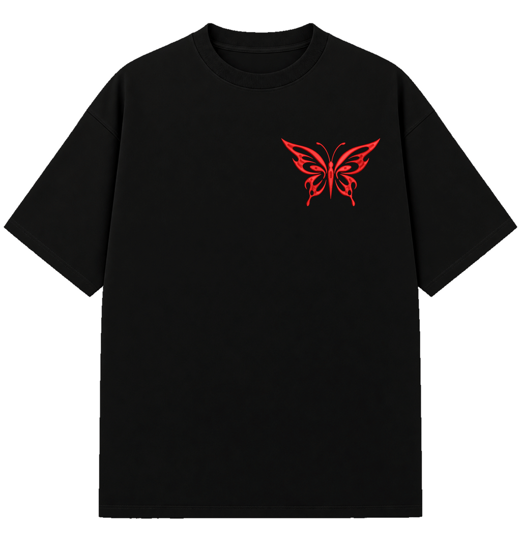 Butterfly - Embroidered Oversized T-Shirt