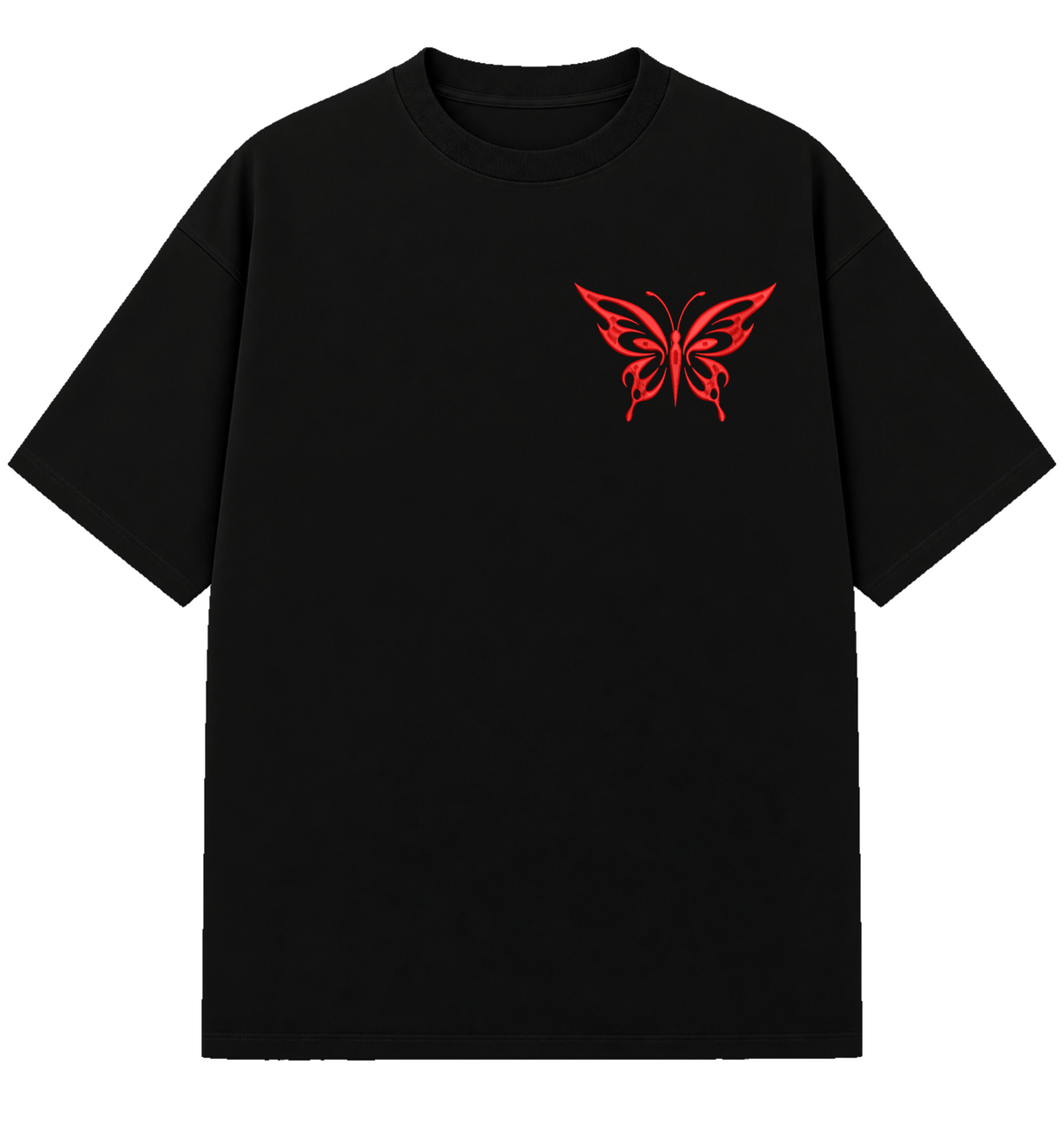 Butterfly - Embroidered Oversized T-Shirt