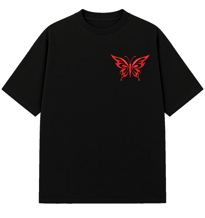 Butterfly - Embroidered Oversized T-Shirt