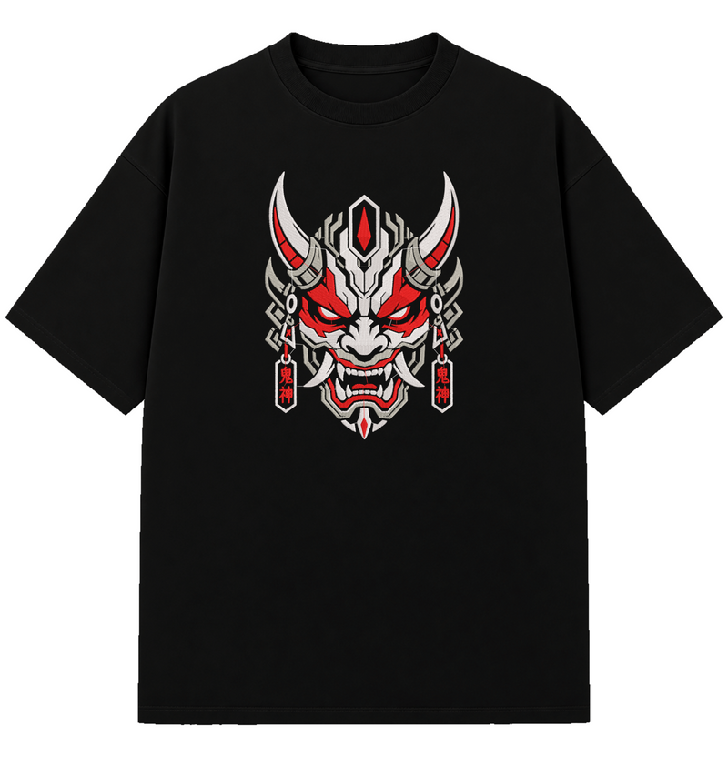 Oni - Embroidered Oversized T-Shirt