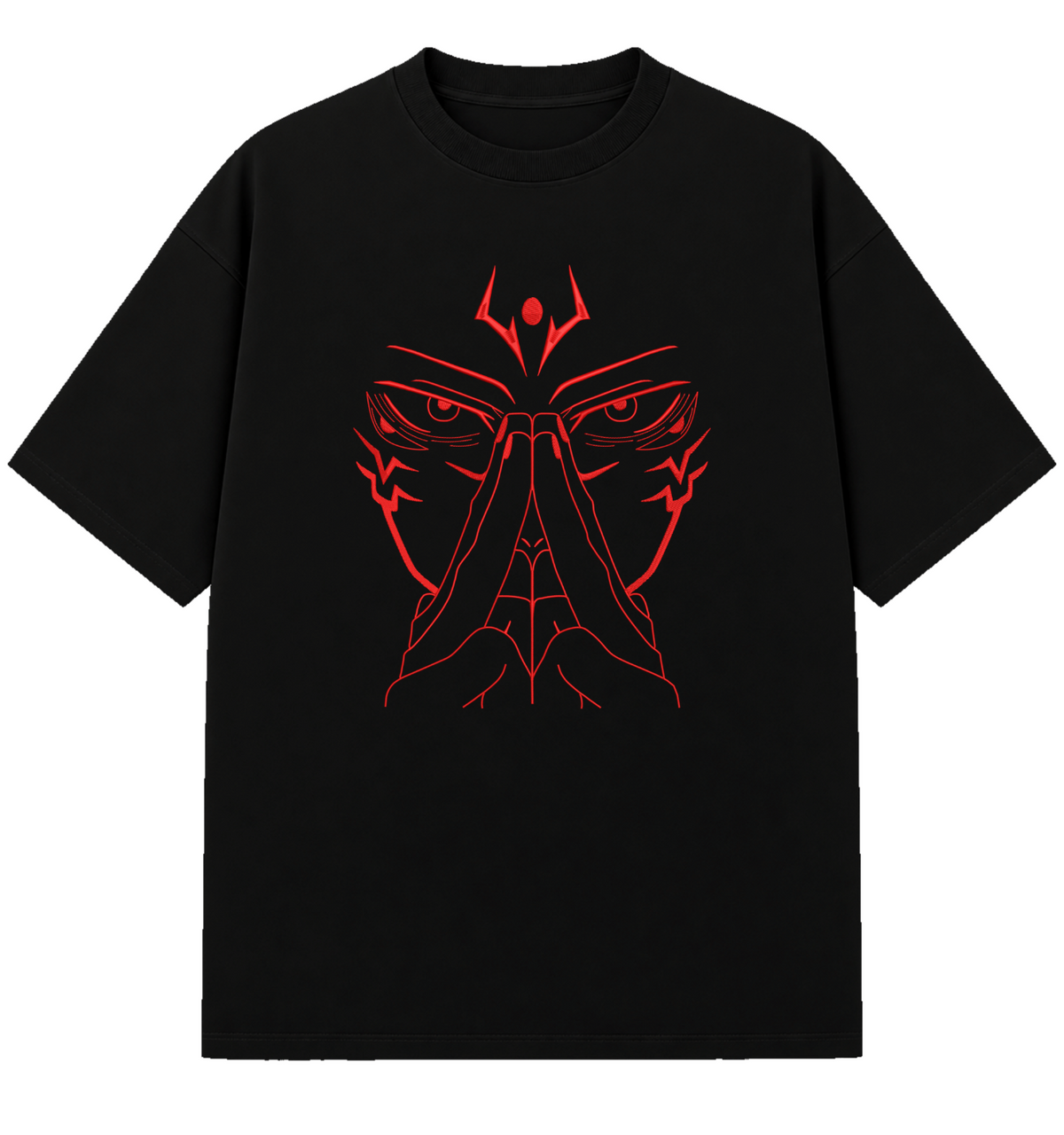 Sukuna - Embroidered Oversized T-Shirt